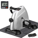 himaly Mini cyclette portatile a pedale per la casa, palestra, fitness, gambe e braccia, resistenza regolabile con display LCD, per donne e uomini