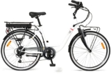 i-Bike, City Easy Comfort, Bicicletta Elettrica a Pedalata Assistita Unisex adulto, Bianco, Unica