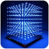 iCubeSmart Kit cubo LED 3D Kit fai da te Cubo luce LED Elettronica fai da te Kit cubo 8x8x8 per Regali creativi Appassionati di elettronica Progettazione di corsi elettronici (3D8S-BLUE)