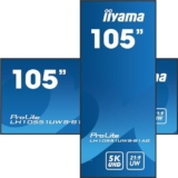 iiyama ProLite LH10551UWS-B1AG – Display digitale da 265,9 cm, 104,7″, pannello LED IPS 21:9 5KUW HDMI DP USB2.0 RS-232c RJ45 USB-C DP-out Daisy Chain OPS Slot 24/7, colore: Nero