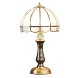 lampada da tavolo Nuova lampada da tavolo in rame puro in stile cinese Lampada da comodino for camera da letto Lampada da tavolo for soggiorno Decorazione da tavolino Lampada da scrivania in vetro di