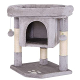 lionto Tiragraffi per Gatto Albero Tiragraffi Gatto Gioco Giocattolo Gatti Altezza 60 cm, Grigio Chiaro
