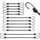 moinkerin Cinghie Corde Elastiche con Gancio,10 Pezzi 30CM/60CM/100CM Corda Elastica Resistente Gancio Elastico per il Fissaggio di Bagagli, Portabagagli, Campeggi, Motociclette e Teloni