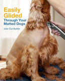 oneisall Tosatrice per cani pelo lungo professionale, IPX7 impermeabile Rasoio per cani/Gatti con potente motore a 6700 giri/min, adatto per peli di animali domestici spessi e opachi (Argento)