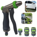 parpyon® Pistola a spruzzo Acqua Giardino Spruzzatore a Pressione Regolabile Lancia per Tubo Acqua Set Giardinaggio Canna irrigazione + Raccordi Omaggio (Kit.3)