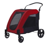 pasSeggino Per Animali Domestici Comodo E Semplice Passeggino For Animali Domestici Passeggino For Cani Pieghevole In Materiale Leggero For Gatti E Cani Di Taglia Media E Grande Passeggino Cani(Red)