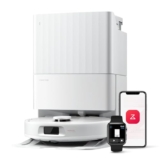 roborock QV 35A Robot Aspirapolvere, Antigroviglio, 8000Pa, Panno Sollevabile, Autolavaggio, Asciugatura ad Aria, Stazione Tutto in Uno, Evitare gli Ostacoli, Strategie di Pulizia dei Tappeti, Bianco