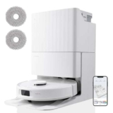 roborock Qrevo S Set Robot Aspirapolvere 7000Pa con Stazione Autopulente, Svuota Automaticamente la Polvere/Pulisce il Mop/Ricarica l’acqua, Mop Doppio Rotante Sollevabile, Controllo APP, Bianco
