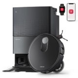 roborock Qrevo Slim Robot Aspirapolvere 8,2 cm, Navigazione 3D ToF di Next-gen, 11.000 Pa, Sistema Carpet Boost+, Lavaggio Mocio ad Acqua Calda, Pulire l’area Sotto i Divani Bassi e gli Armadietti