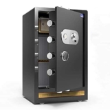 strongbox Cassaforte con Password Meccanica ignifuga, Scatola Porta Documenti per Ufficio in Acciaio Massiccio, Adatta per Ufficio Domestico, 70 cm, antifurto e Anti-scasso (Oro) (Nero) strongbox