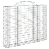 vidaXL Cesti Gabbioni ad Arco 12 pz 200x30x160/180 cm Ferro Zincato, Cesto gabbione ad Arco, gabbione, Gabbia Muro in Pietra, gabbione ad Arco, Gabbia