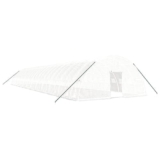 vidaXL Serra con Telaio in Acciaio Bianco 144 m² 24x6x2,85 m